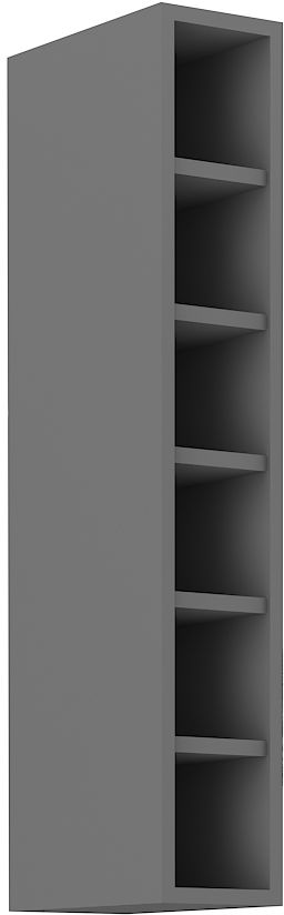 Atvērts augšējais plaukts 15 cm antracīta krāsā 15 GOTW-90