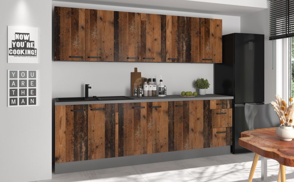 Virtuves mēbeļu komplekts 260 cm, antīks stils