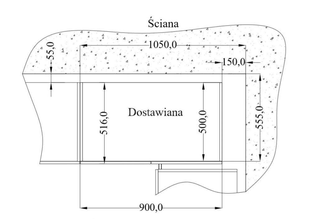 Stūra skapītis pelēks 105 ND 1F BB — 2 attēls