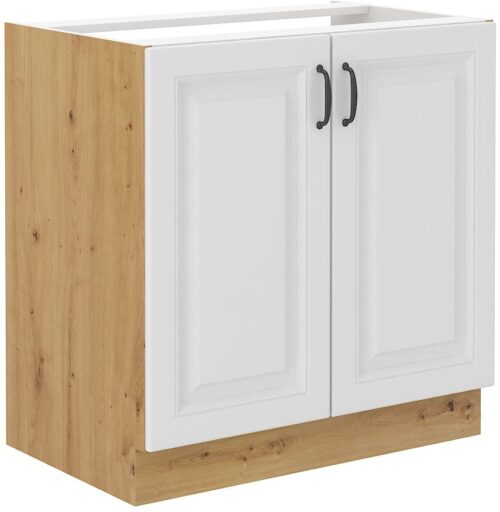 Apakšējais skapītis 80 cm, Stillo artisan/balta izlietne 80 ZL 2F BB