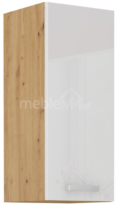 Artisan balts, spīdīgs augšējais skapis 40 G-108 1F