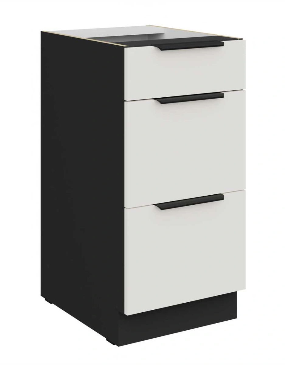 Apakšējais skapis 40 cm ar atvilktnēm Aria 40D 3S BB cokols