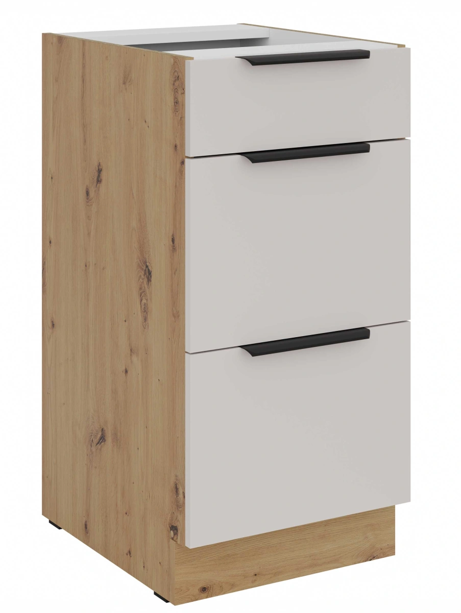 Apakšējais skapis 40 cm ar atvilktnēm Solea 40 D 3S BB