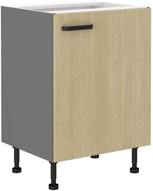 Apakšējais skapītis 60 cm, skandināvu zīda kaula raksts, 60D 1F BB