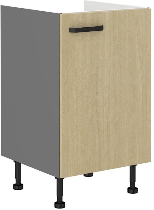Apakšējais skapītis 50 cm Scandi skujiņas raksta izlietne 50 ZL 1F BB