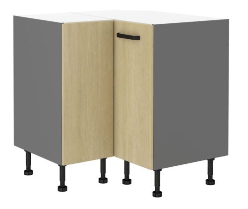 Stūra skapītis apakšā 90/90 cm, skandināvu “siļķu kaula” raksts, 90×90 ND 2F BB