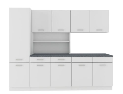 Virtuves komplekts “Microwiech Maria”, 250 cm, matēti balts