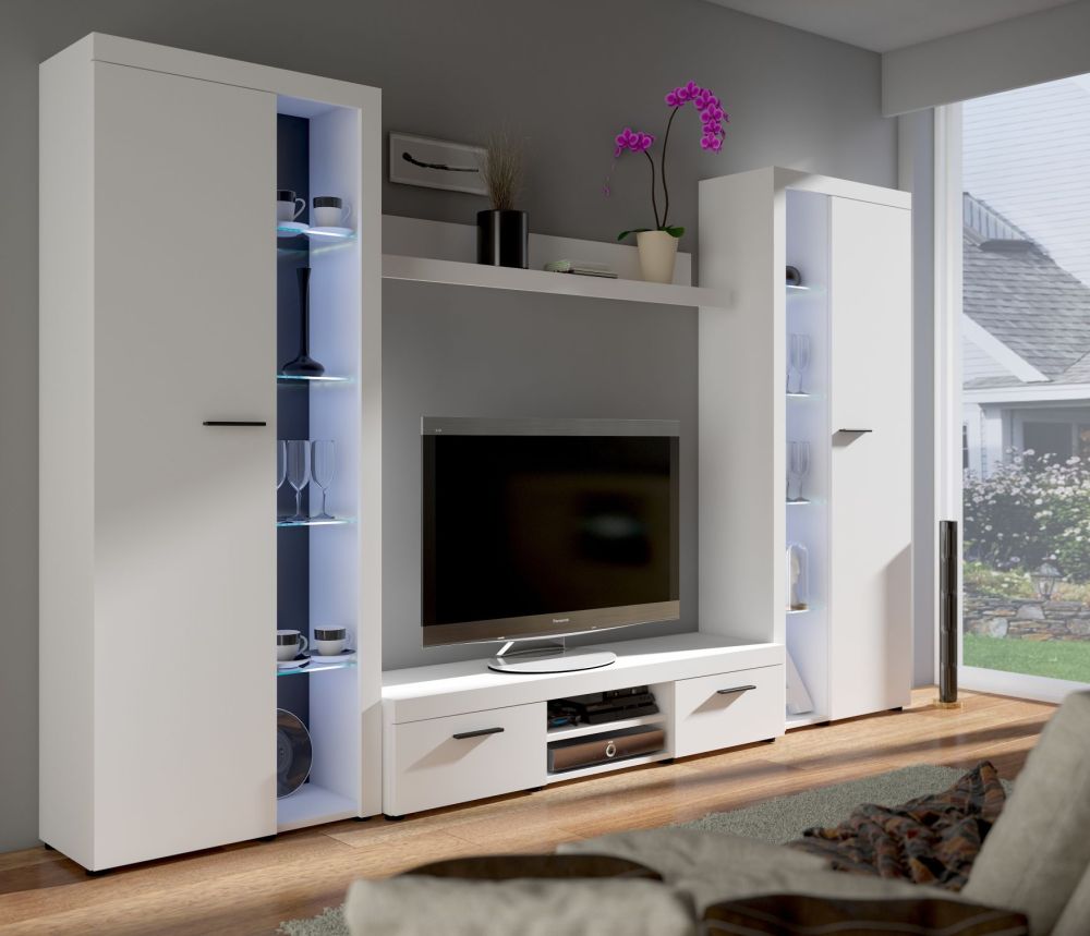 Rumba XL balts sienas skapis