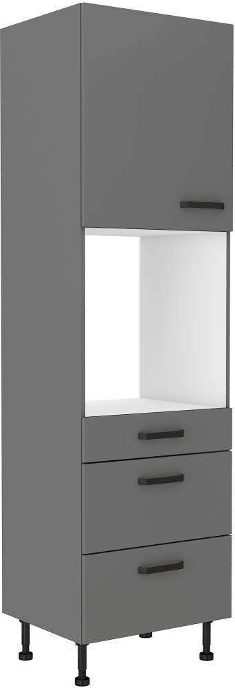 60 cm kolonnas skapis ar atvilktnēm, krāsns Nessa 60 DPS 215 3S1F