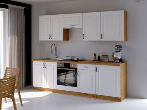 Balta MDF virtuves iekārta 250 cm Stillo
