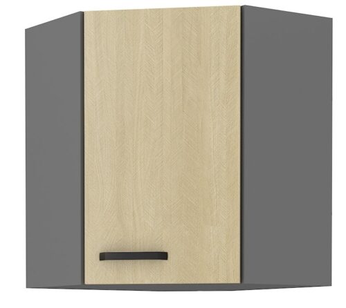 Augšējais stūra skapis 60/60 cm Scandi zīda kaula raksts 60×60 GN-72 (45 grādi) 1F