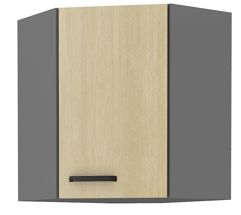 Augšējais stūra skapis 60/60 cm Scandi zīda kaula raksts 60x60 GN-72 (45 grādi) 1F
