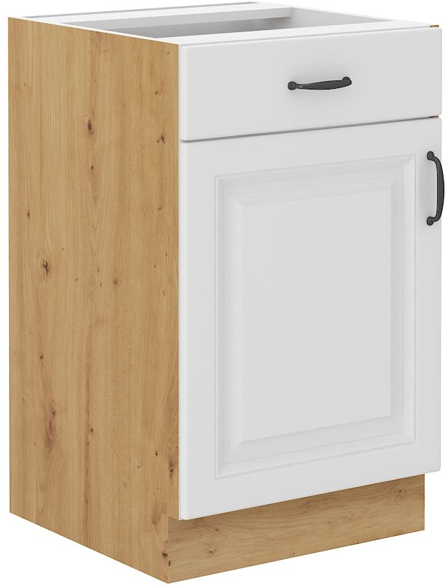 Apakšējais skapītis 50 cm ar atvilktni Stillo artisan/balts 50 D 1F 1S