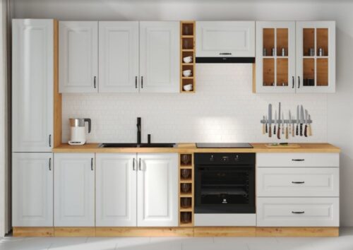 Balta MDF virtuves iekārta 315 cm Stillo