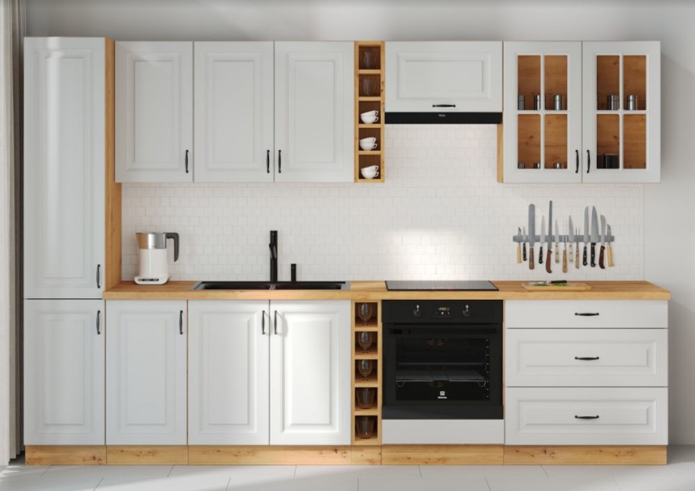 Balta MDF virtuves iekārta 315 cm Stillo