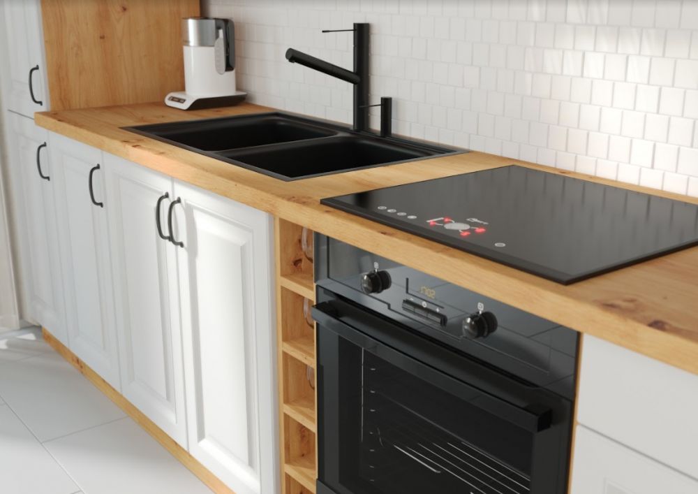 Balta MDF virtuves iekārta 315 cm Stillo — 6 attēls