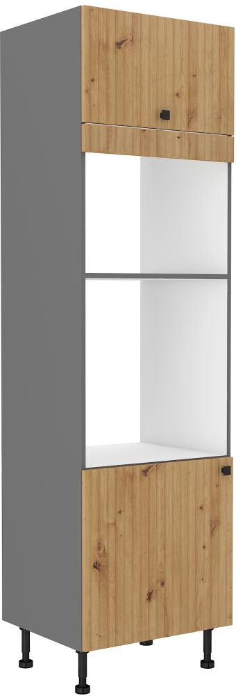 60 cm kolonnas skapis ar cepeškrāsni un mikroviļņu krāsni Ava 60 DPM 215 2F