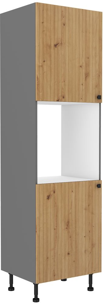 60 cm kolonnas skapis, cepeškrāsns Ava 60 DP 215 2F