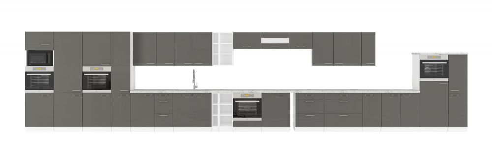 60 cm kolonnas krāsns Lara Grey 60 DP-210 2F — 4 attēls