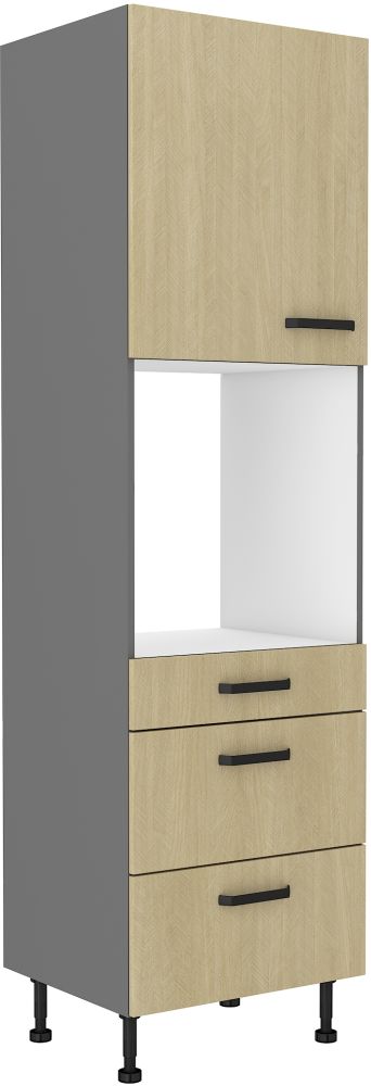 Skapītis kolonnām 60 cm cepeškrāsns atvilktnes Scandi silkbone 60 DPS 215 3S1F