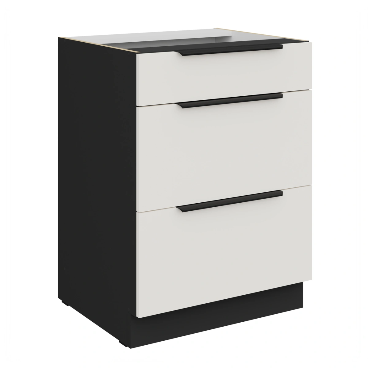 Apakšējais skapis 60 cm ar atvilktnēm Aria 60D 3S BB cokols