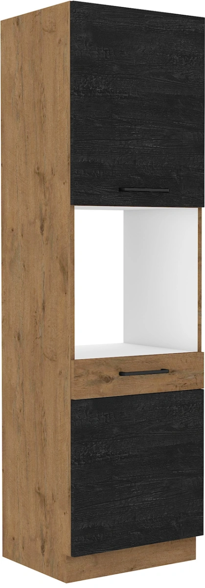 60 cm kolonnas skapis, 60 cm krāsns, DP-210 2F Vigo Dark
