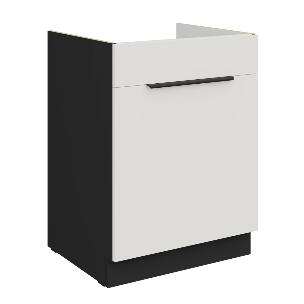 Apakšējais skapītis 60 cm, izlietne, atvilktne, Aria 60 ZL 1S BB PREMIUM BOX, cokols