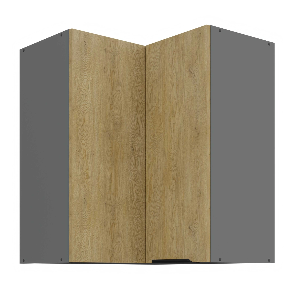 Augšējais stūra skapis 60/60 cm Cremona antracīta krāsā 60x60 GN-72 2F 90 grādi