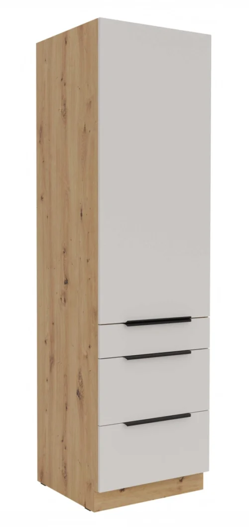 “Solea 60 DKS-210 3S 1F” kolonnas pieliekamais skapis 60 cm ar atvilktnēm