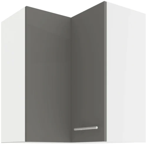 Augšējais stūra skapis 60/60 cm Lara Grey GN-72 2F 90 grādi
