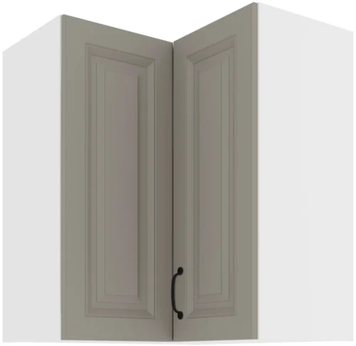 Augšējais stūra skapis 60 cm Stillo balts/pelēks 60×60 GN-72 2F 90 grādi