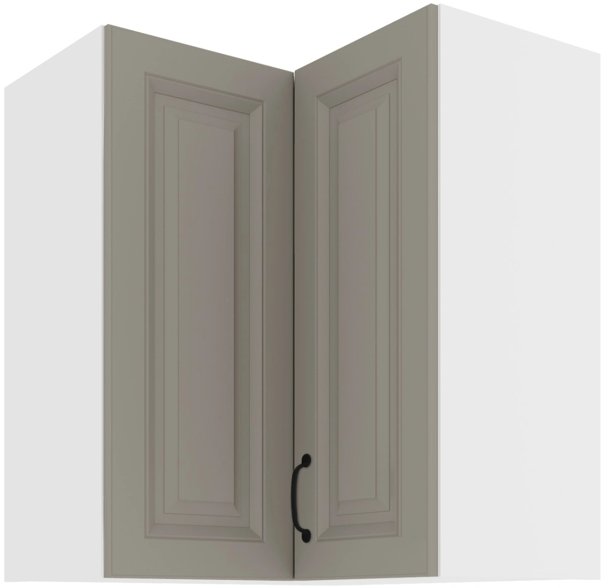 Augšējais stūra skapis 60 cm Stillo balts/pelēks 60x60 GN-72 2F 90 grādi