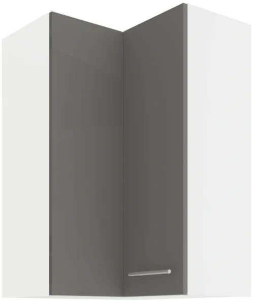 Augšējais stūra skapis 60/60 cm Lara Grey GN-90 2F 90 grādi