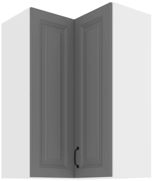 Augšējais stūra skapis 60 cm Stillo balts/pelēks 60×60 GN-90 2F 90 grādi