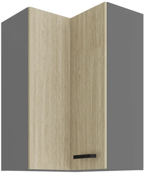 Augšējais stūra skapis 60/60 cm Scandi zīda kaula raksts 60×60 GN-90 2F 90 grādi