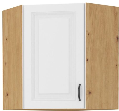 Augšējais stūra skapis 60 cm Stillo artisan/balts 60×60 GN-72 (45 grādi) 1F