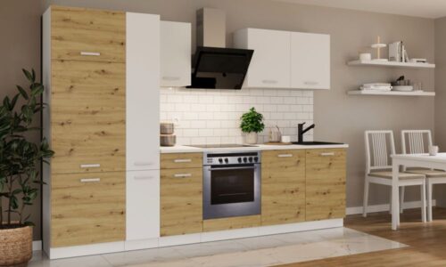 Virtuves komplekts ar darba virsmu, virtuve 290 cm, Toni artisan ozols