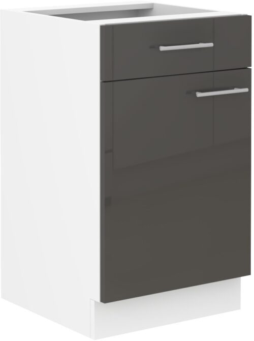 Apakšējais skapis 50 cm ar atvilktni Lara Grey 50 D 1F 1S BB