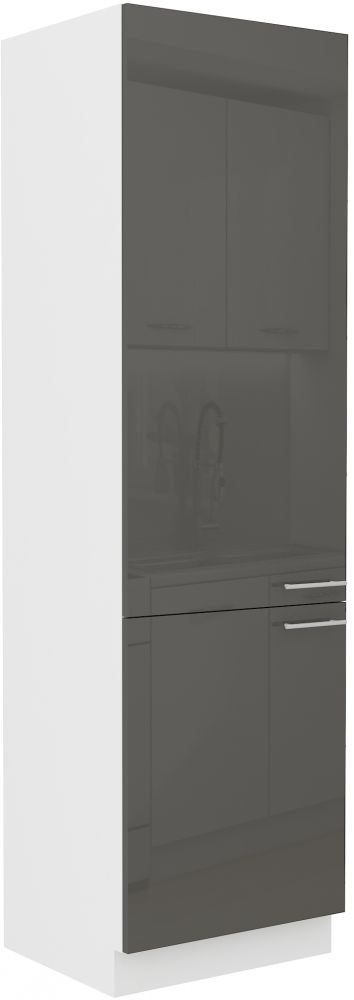 Lara Grey 60 DK-210 2F 60 cm kolonnas skapis ar uzglabāšanas vietu