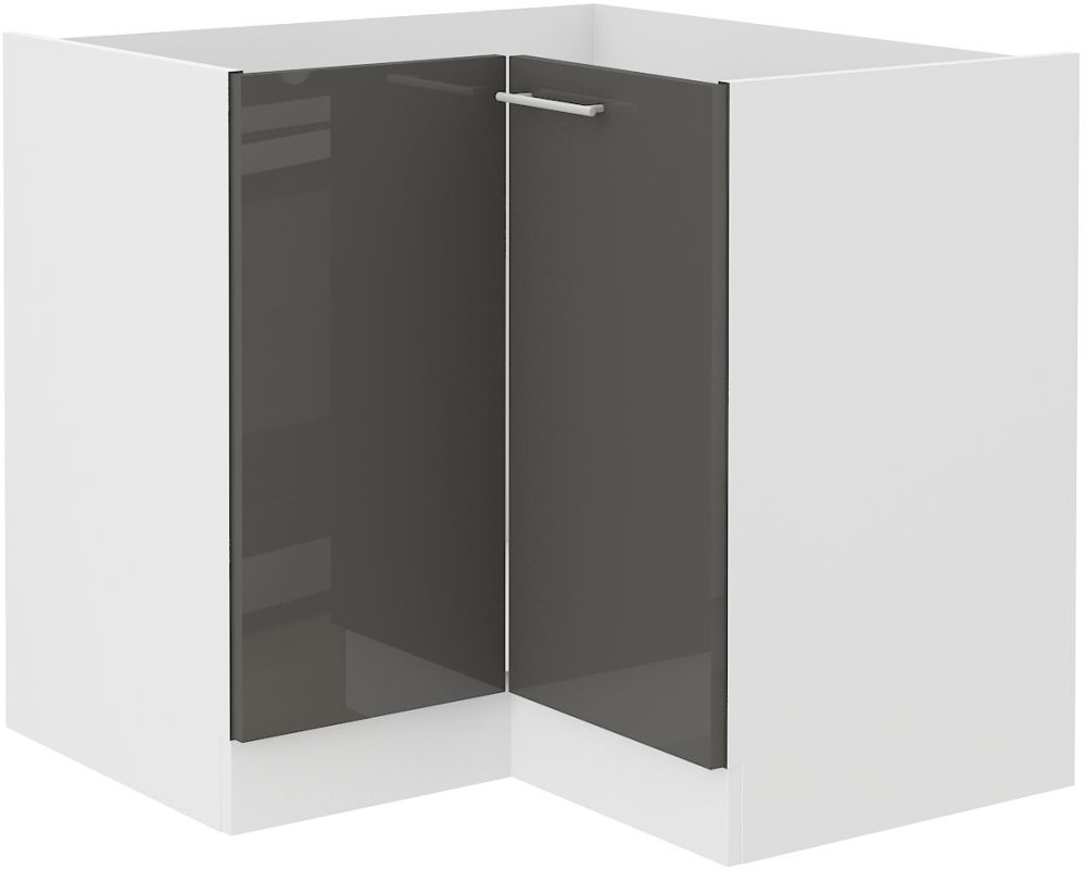 Stūra skapītis 90/90 cm Lara pelēks 90x90 ND 2F BB