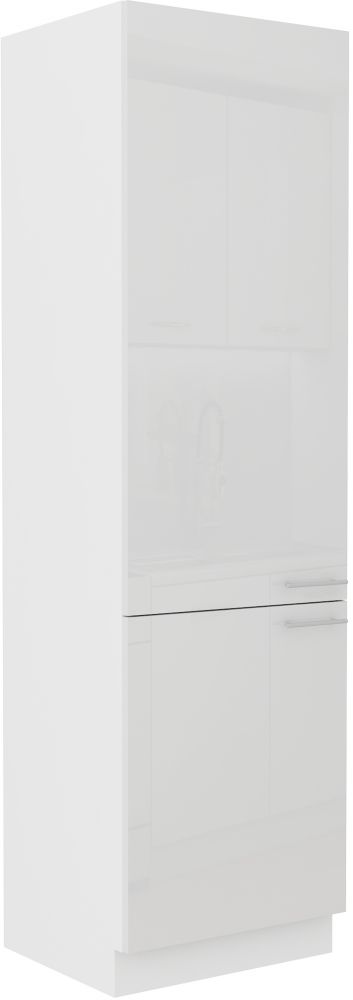 Lara White 60 DK-210 2F 60 cm kolonnas skapis ar uzglabāšanas vietu
