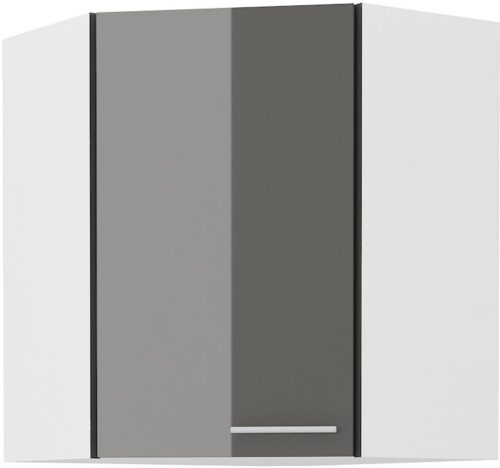 Augšējais stūra skapis 60/60 cm Lara Grey 60×60 GN-72 45 grādi 1F