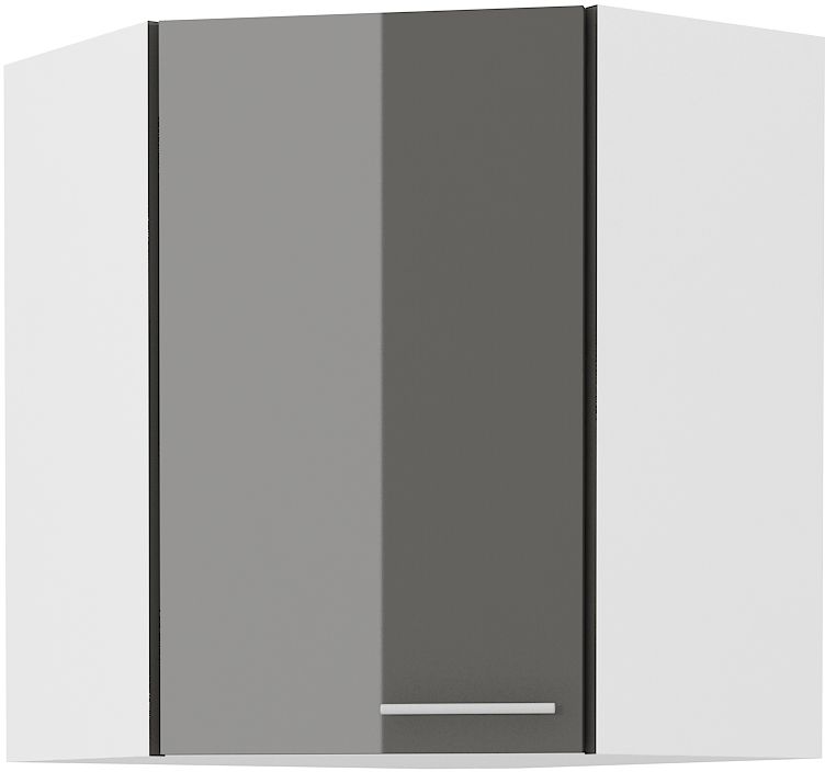 Augšējais stūra skapis 60/60 cm Lara Grey 60x60 GN-72 45 grādi 1F