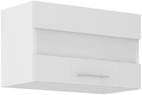 Sienas skapis 60 cm zems vitrīna Lara White 60 GUS-36 1F