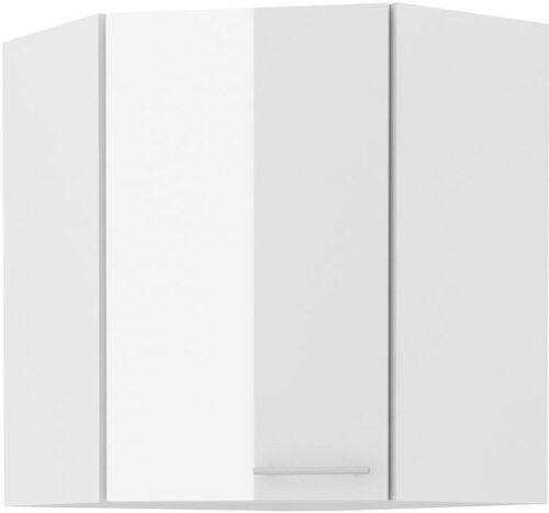 Augšējais stūra skapis 60/60 cm Lara White 60×60 GN-72 45 grādi 1F