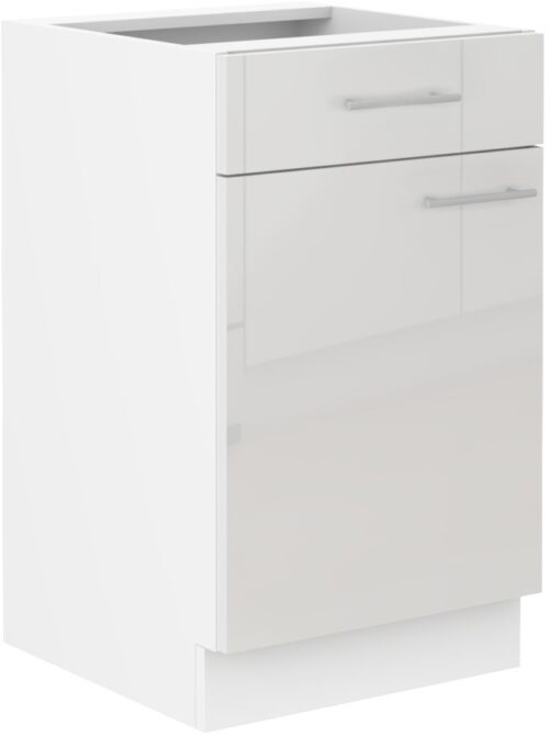 Apakšējais skapis 50 cm ar atvilktni Lara White 50 D 1F 1S BB