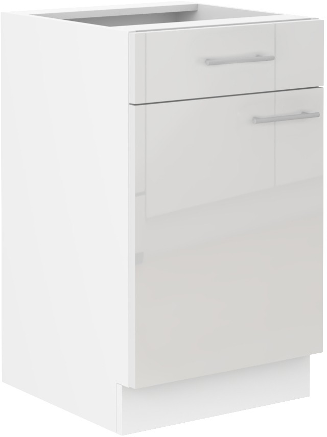 Apakšējais skapis 50 cm ar atvilktni Lara White 50 D 1F 1S BB