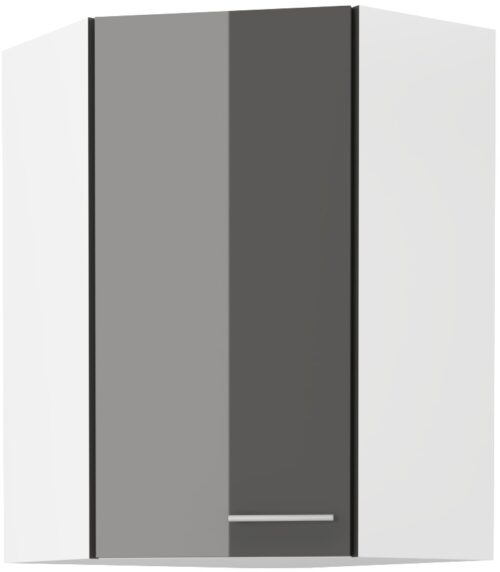 Augšējais stūra skapis 60/60 cm Lara Grey 60×60 GN-90 45 grādi 1F