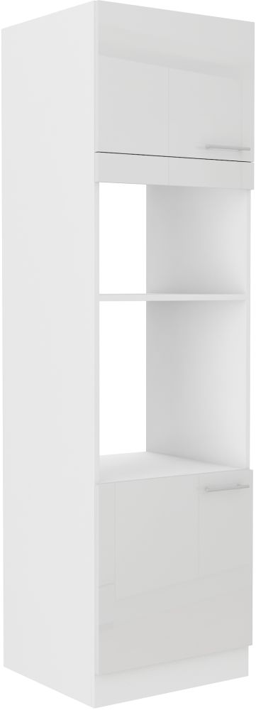 60 cm kolonnas skapīša krāsns un mikroviļņu krāsns Lara White 60 DPM-210 2F