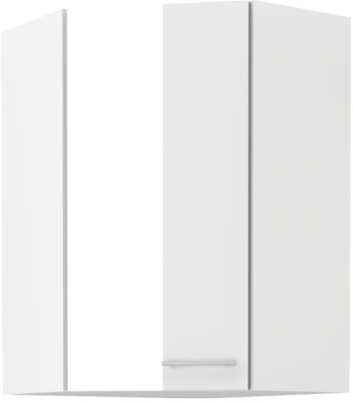 Augšējais stūra skapis 60/60 cm Lara White 60×60 GN-90 45 grādi 1F